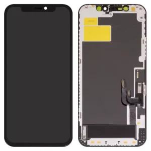 Дисплей для iPhone 12, iPhone 12 Pro, чорний, з рамкою, (TFT), ZY, LTPS HD+