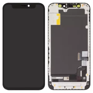 Дисплей для iPhone 12 mini, чорний, з рамкою, Copy, без опакування, (TFT), ZY, LTPS HD+