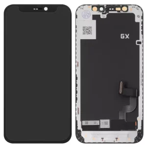 Дисплей для iPhone 12 mini, чорний, з рамкою, High Copy, (OLED), GX OEM hard