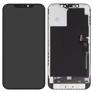 Дисплей для iPhone 12 Pro Max, чорний, з рамкою, Оригінал (переклеєне скло)