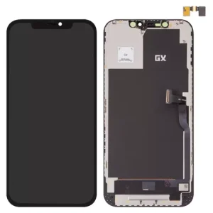 Дисплей для iPhone 12 Pro Max, чорний, з рамкою, High Copy, (OLED), GX OEM soft