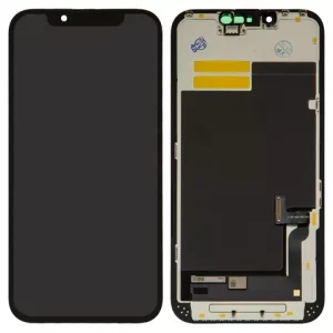 Дисплей для iPhone 13, чорний, з рамкою, High Copy, (OLED), YK OEM hard