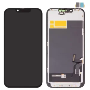 Дисплей для iPhone 13, чорний, з рамкою, High Copy, без мікросхеми, (OLED), SL OEM hard