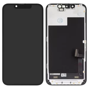 Дисплей для iPhone 13 mini, чорний, з рамкою, Оригінал (переклеєне скло)