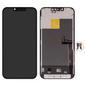 Дисплей для iPhone 13 Pro, чорний, з рамкою, High Copy, без мікросхеми, (OLED), DD OLED soft, 120Hz