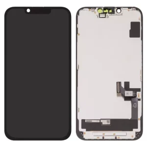 Дисплей для iPhone 14, чорний, з рамкою, High Copy, без помилки, (OLED), ZY OLED OEM hard, diagnosable