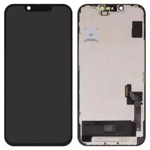 Дисплей для iPhone 14, чорний, з рамкою, High Copy, без мікросхеми, (OLED), GX OEM hard