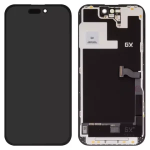 Дисплей для iPhone 14 Pro, чорний, з рамкою, High Copy, без мікросхеми, (OLED), GX OEM hard