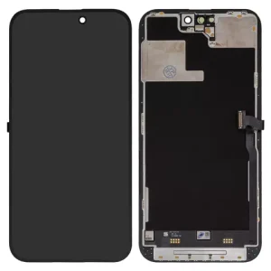 Дисплей для iPhone 14 Pro Max, чорний, з рамкою, Оригінал (переклеєне скло)