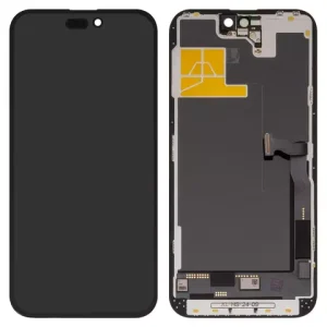 Дисплей для iPhone 14 Pro Max, чорний, з рамкою, High Copy, без мікросхеми, (OLED), YK OEM hard