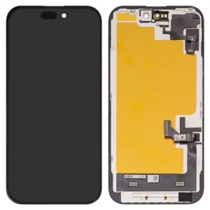 Дисплей для iPhone 15, чорний, з рамкою, High Copy, без помилки, (OLED), DD OLED OEM soft, diagnosable