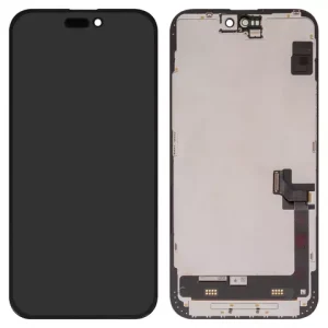 Дисплей для iPhone 15 Plus, чорний, з рамкою, Оригінал (переклеєне скло)