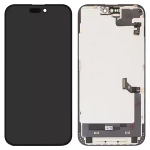 Дисплей для iPhone 15 Plus, чорний, з рамкою, High Copy, без помилки, (OLED), DD-OLED OEM soft, diagnosable