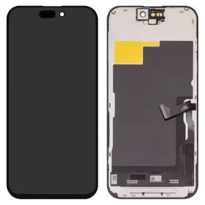 Дисплей для iPhone 15 Pro, чорний, з рамкою, Copy, (TFT), ZY, LTPS FHD