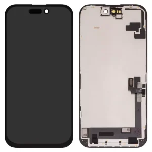 Дисплей для iPhone 16, чорний, з рамкою, Copy, без опакування, (TFT), ZY, IN CELL HD+
