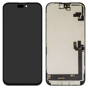 Дисплей для iPhone 16 Plus, чорний, з рамкою, Copy, (TFT), ZY, LTPS