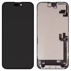 Дисплей для iPhone 16 Plus, чорний, з рамкою, Copy, (TFT), ZY, LTPS FHD