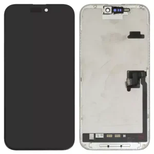 Дисплей для iPhone 16 Pro Max, чорний, з рамкою, Оригінал (переклеєне скло)