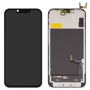 Дисплей для iPhone 16e, чорний, з рамкою, Copy, (TFT), ZY, LTPS HD+