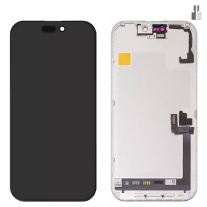 Дисплей для iPhone 17, чорний, з рамкою, (Box), (OLED), GXQC soft, 120Hz
