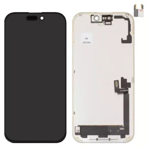 Дисплей для iPhone 17, чорний, з рамкою, High Copy, (OLED), GX OEM hard
