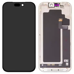 Дисплей для iPhone 17 Pro, чорний, з рамкою, Оригінал (переклеєне скло)