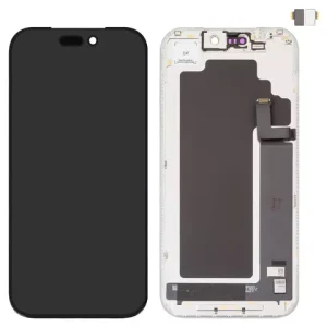 Дисплей для iPhone 17 Pro, чорний, з рамкою, High Copy, (AMOLED), GX OEM soft, 120Hz