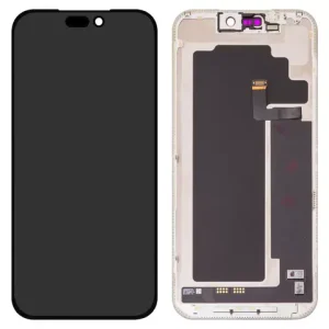 Дисплей для iPhone 17 Pro Max, чорний, з рамкою, Оригінал (переклеєне скло)
