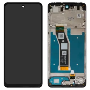 Дисплей для Motorola Moto E14, Moto G04, Moto G04s, чорний, з рамкою, Original (PRC)