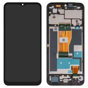 Дисплей для Realme C30s, чорний, з рамкою, High Copy, RMX3690