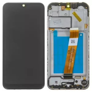 Дисплей для Samsung A015 Galaxy A01, A015F Galaxy A01, чорний, з рамкою, Original (PRC), з вузьким конектором