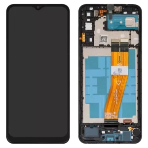 Дисплей для Samsung A042 Galaxy A04e, чорний, з рамкою, (Box)