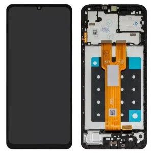 Дисплей для Samsung A066 Galaxy A06 5G, чорний, з рамкою, Оригінал (переклеєне скло)