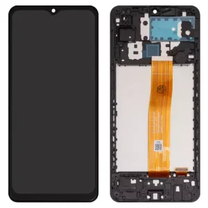Дисплей для Samsung A125F Galaxy A12, чорний, з рамкою, High Copy, universal