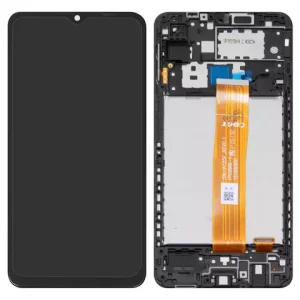 Дисплей для Samsung A125F Galaxy A12, чорний, з рамкою, Оригінал (переклеєне скло), A125F REV0.1 FPC6509 1