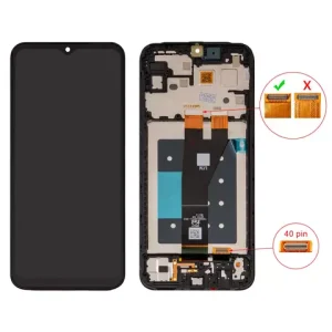 Дисплей для Samsung A146P Galaxy A14 5G, чорний, з рамкою, Original (PRC), 40 pin