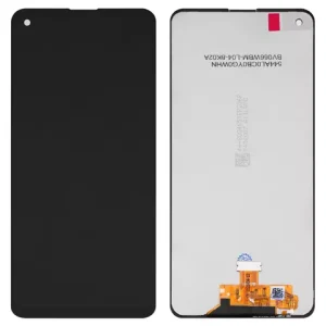 Дисплей для Samsung A217 Galaxy A21s, чорний, без рамки, Оригінал (переклеєне скло)