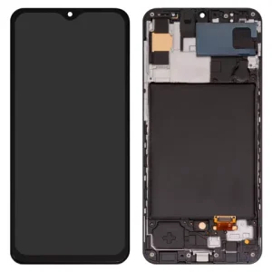Дисплей для Samsung A307 Galaxy A30s, чорний, з рамкою, Сopy, (TFT)