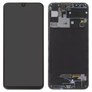 Дисплей для Samsung A307 Galaxy A30s, чорний, з рамкою, Original (PRC)