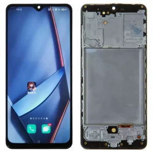 Дисплей для Samsung A315 Galaxy A31, чорний, з рамкою, High Copy, з широким обідком, (OLED)