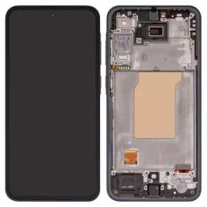 Дисплей для Samsung A356 Galaxy A35 5G, синій, з рамкою, Оригінал (переклеєне скло), navy