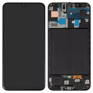 Дисплей для Samsung A505 Galaxy A50, чорний, з рамкою, Original (PRC)