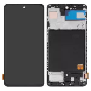 Дисплей для Samsung A515 Galaxy A51, чорний, з рамкою, High Copy, (OLED)