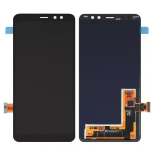 Дисплей для Samsung A530 Galaxy A8 (2018), чорний, без рамки, Оригінал (переклеєне скло)