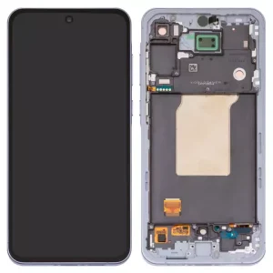 Дисплей для Samsung A556 Galaxy A55, блакитний, з рамкою, Original (PRC), iceblue