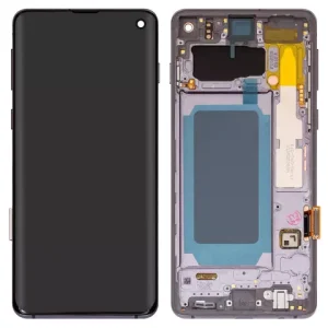 Дисплей для Samsung G973 Galaxy S10, чорний, з рамкою, High Copy, (OLED)