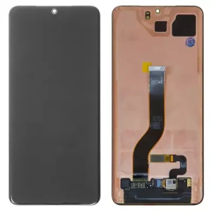 Дисплей для Samsung G985 Galaxy S20 Plus, G986 Galaxy S20 Plus 5G, чорний, без рамки, Оригінал (переклеєне скло)