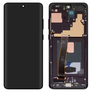 Дисплей для Samsung G988 Galaxy S20 Ultra, чорний, з рамкою, High Copy, original LCD size, (OLED)