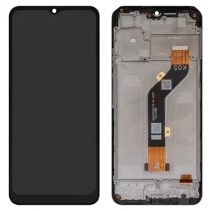 Дисплей для Tecno Pop 5 LTE, чорний, з рамкою, Оригінал (переклеєне скло), BD4, BD4i, BD4a