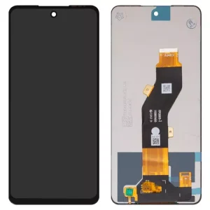 Дисплей для Tecno Pop 8, Spark 20 (KJ5), Spark 20C (BG7), Spark Go (2024) (BG6); Infinix Hot 40i (X6528B), Smart 8 (X6525), чорний, без рамки, Оригінал (переклеєне скло), FPC6615